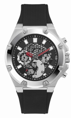 Guess Mens Third Gear Silver Watch (GW0334G1)